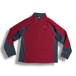 The North Face Black and Red Quarter-Zip Pullover